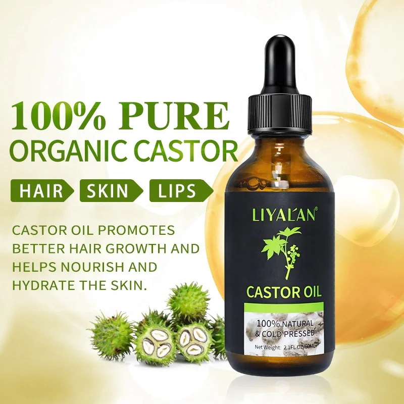 OEM private label skin care oil 100% pure natural organic cold pressed black castor oil for hair growth