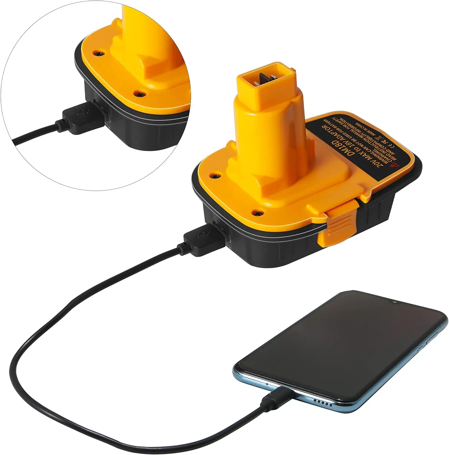 URUN DCA1820 Battery Adapter DM18D Converter for Dewalt 20V &for 18V Li-ion Battery to for Dewalt 18V Nicad & NiMh Battery