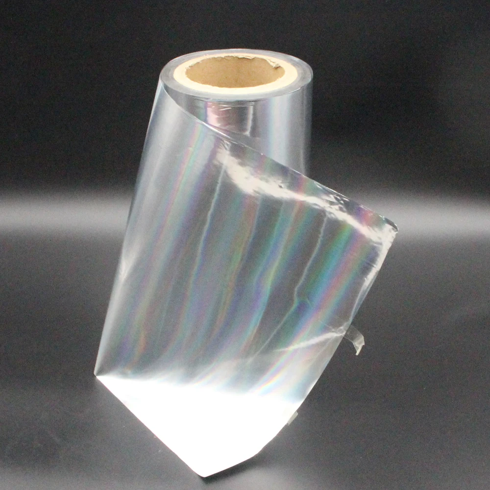 Custom Holographic Customize Print Hologram Hot Lamination Foil PET Pouch Wrapper Package Rainbow Plastic Laser Film