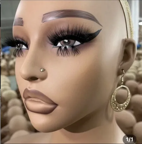 Practice Mannequin Head with Human Hair TKA Realistic Bust Black Brown Female Mannequin Head Wig Stand Display Mannequin Head