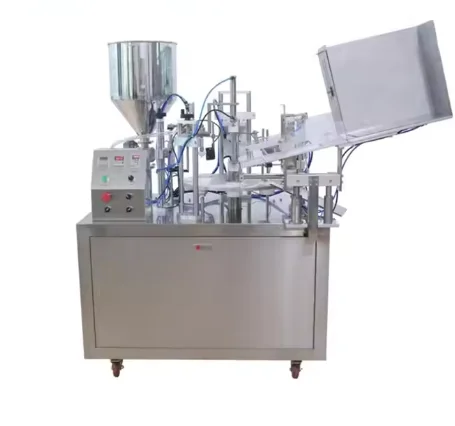 Semi-Automatic Plastic Tube Heating Sealing and Filling Machine for Cosmetics Cream shampoo Paste Plastic Tube with Tube Feeder