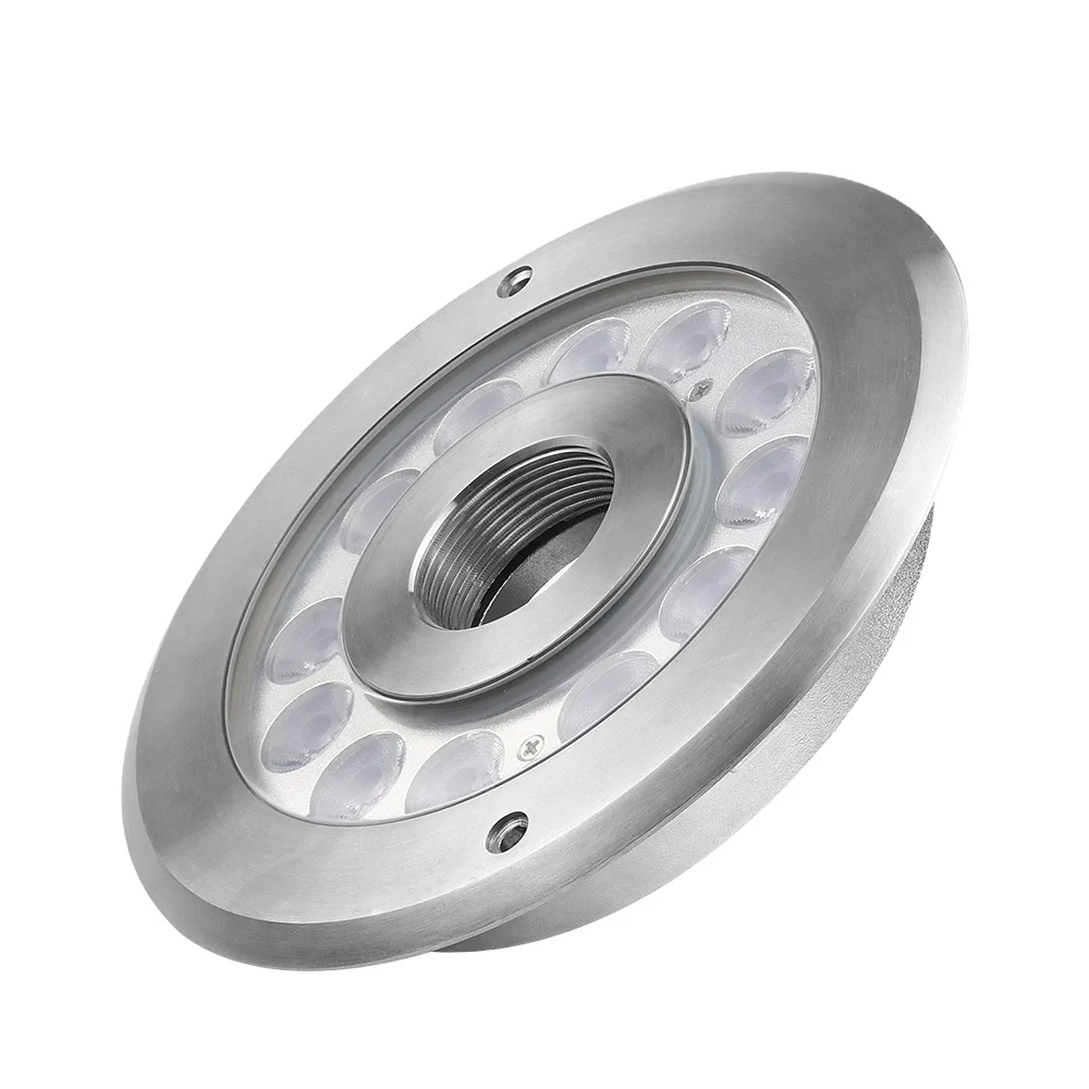 316 Stainless Steel IP68 27W Single Color RGB 3in1 LED Fountain Light