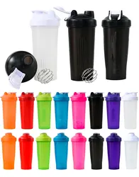 Custom hot sale 400ml 600ml Personalized cup bpa free plastic Fitness protein shaker blender gym shaker bottle