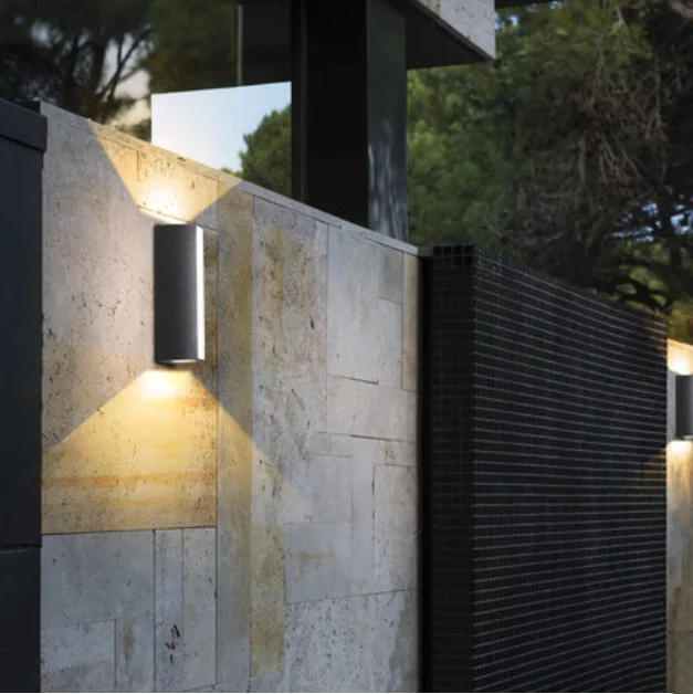 Outdoor simple flashing silver balcony stair Zylindrischen blinkende silber 4W led wall lamp