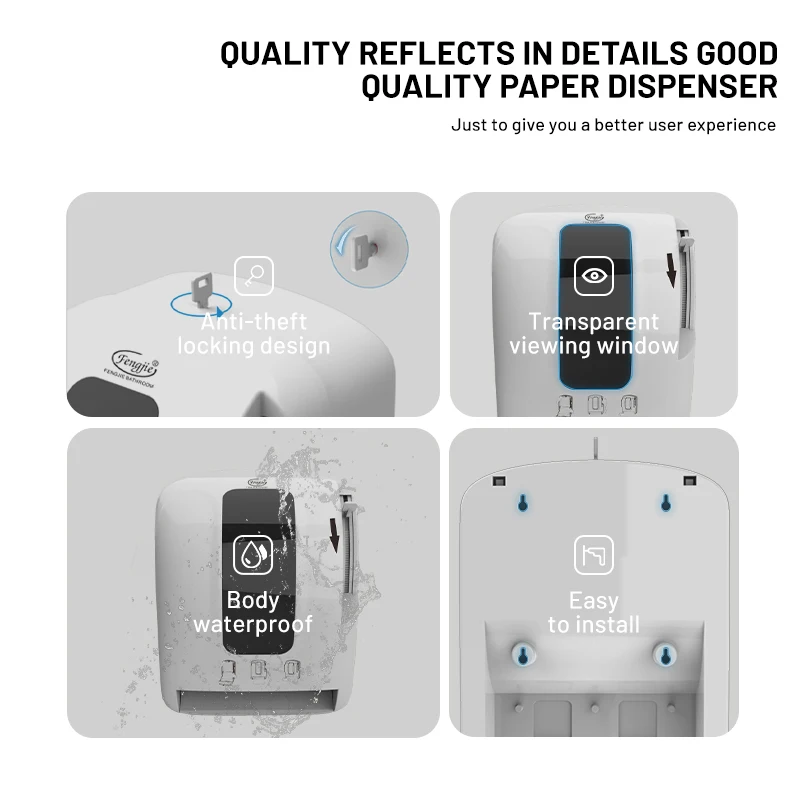 FQ-003 Liver Action Hand Roll Towel Paper Dispenser Toilet hand roll Wall Mount Tissue Paper Dispenser