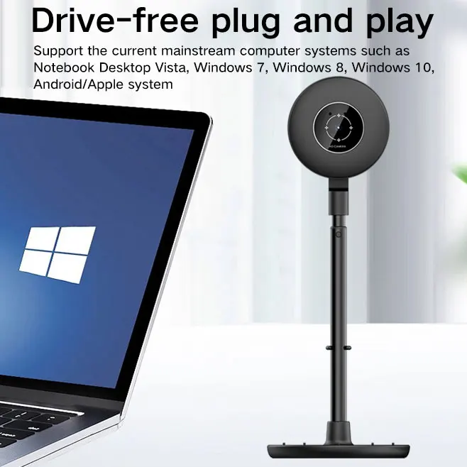 New Arrival 1080P Microphone Webcam PC Computer Laptop Internal Online Web Camera Max White Focus USB