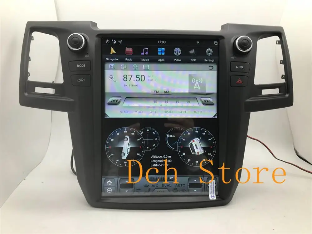 12.1'  Vertical tesla style Android 11 Car DVD player GPS for Fortuner 2007-2015 smart multimedia system navigation car 128g