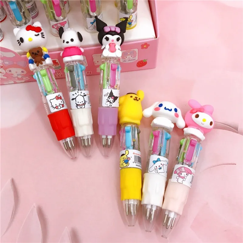 Wholesale Kuromi ballpoint pen 4 color KT melody pen cartoon Cute Kuromi figure ballpoint pens for kids 1010