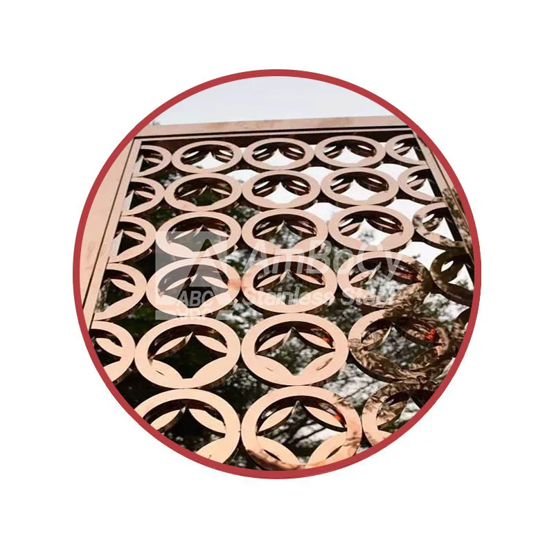 Dubai Decorative Metal Partition Stainless Steel Metal Folding Screen Partition