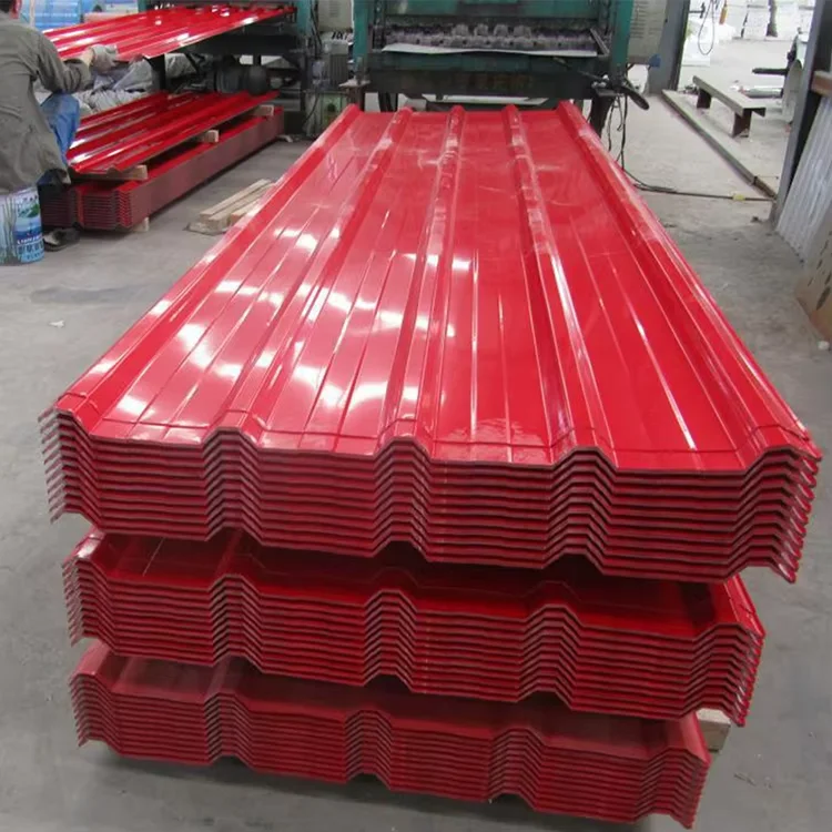 Low Price Fast Delivery 0.5mm thickness Factory Supply Quality PPGI Prefab House RAL Color coated Zinc Galvanized Corrugated Steel sheets roofing tile Free Sample