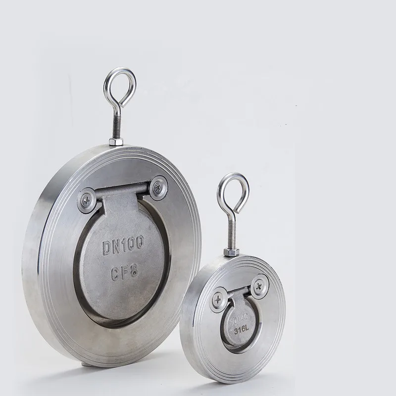 High-Temperature Stainless Steel Single Disc Split Check Valve Fluorine Rubber Ball Water-Gas Compatibility Ultra-Thin Clamp Oil