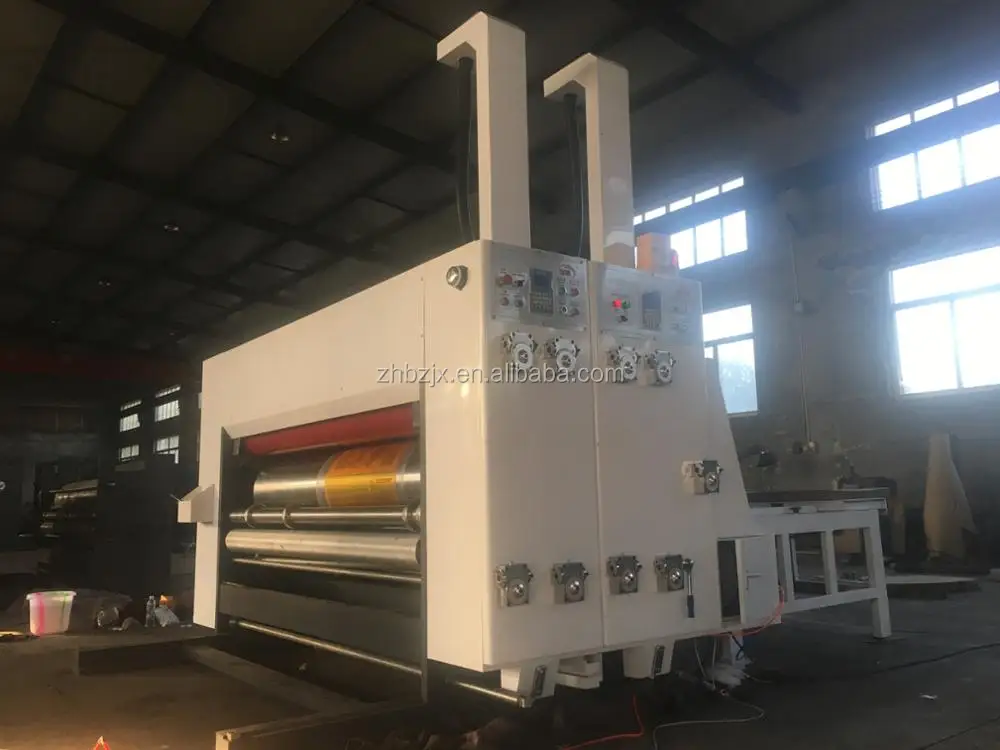 ZHENHUA-YSF-C Semi Automatic Slotting Chain Corrugated Cardboard Making Color Printer Slotter Rotary Die Cutter Printing Machine