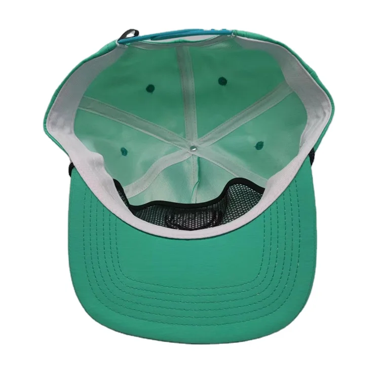 5 Panel Cap Custom rope hat Nylon Unstructured Hat Nylon Snapback Nylon 5 Panel Hats