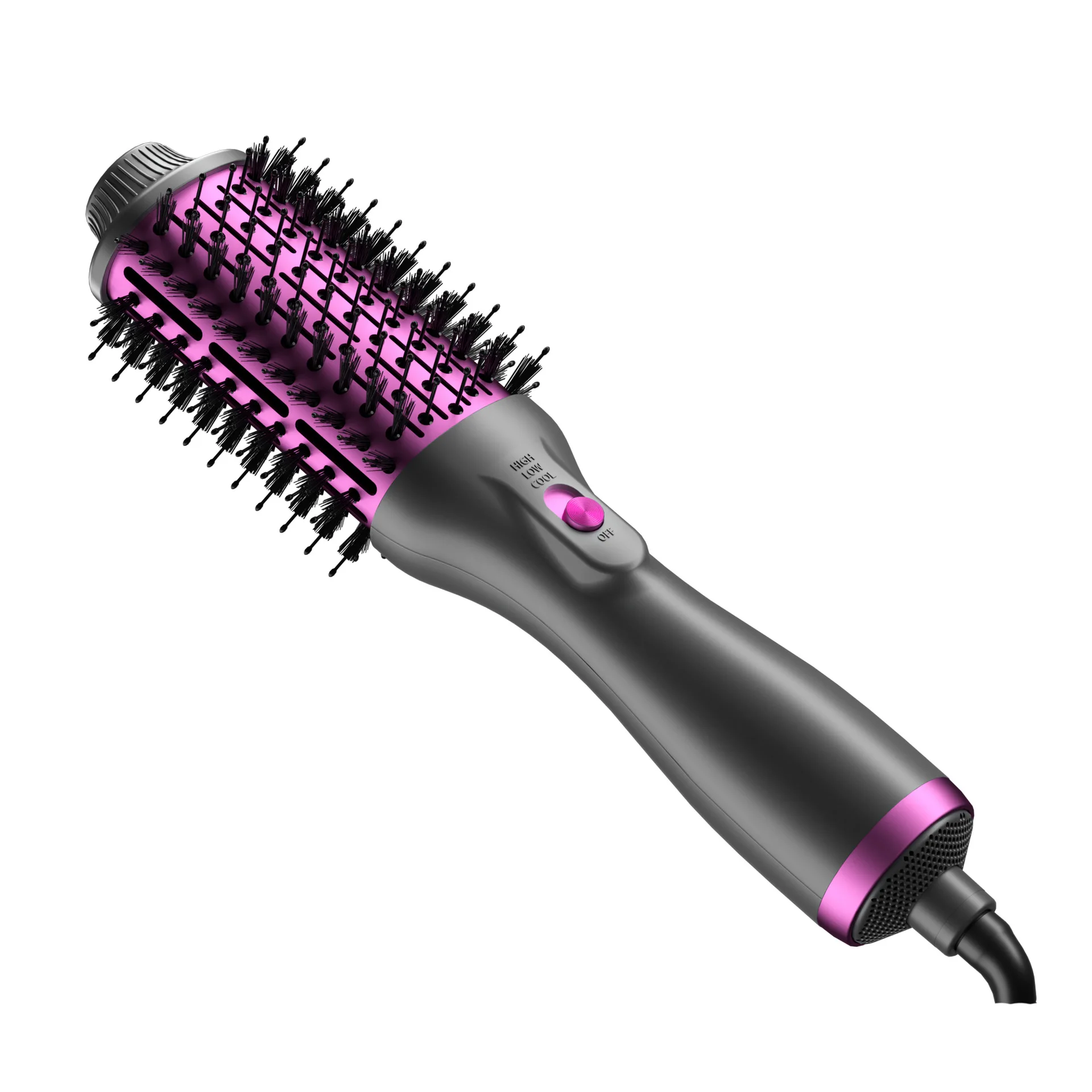 2 in 1 Round Curl Straightener Blow Mini One-step Hair Dryer And Volumizer Hot Air Brush