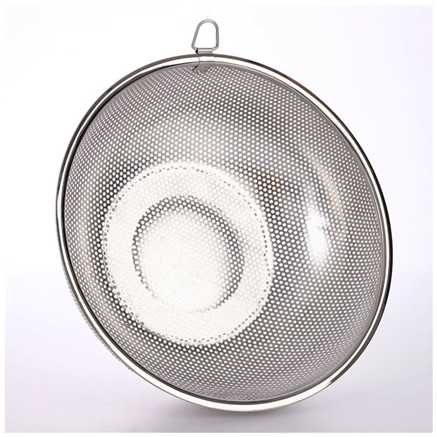 Cost-effective Stainless Steel Fine Mesh Luxury Stainless Strainer Colander Machine Spinning Colander For Kitchen Strainer