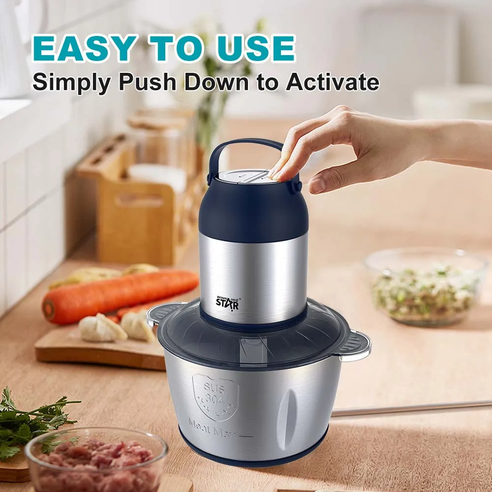 Winning Star ST-5564 2L 250W Meat Blender Food Processor Electric Food Chopper Vegetable Stainless Steel Commercial Meat Grinder