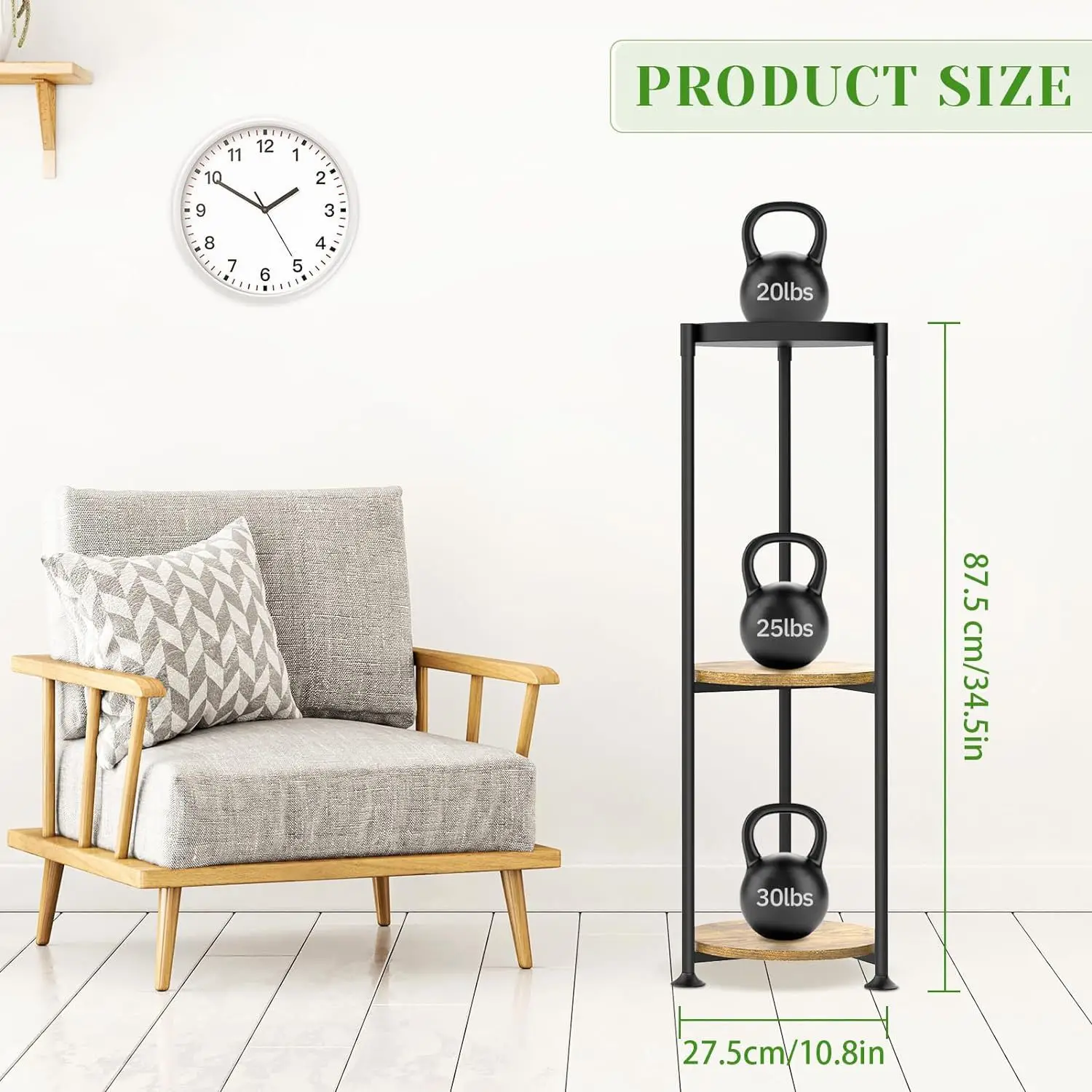3 Tier Plant Stand Rack Multiple Flower Pot Holder Shelf Indoor Outdoor Planter Display Shelving Unit for Patio Garden Corner