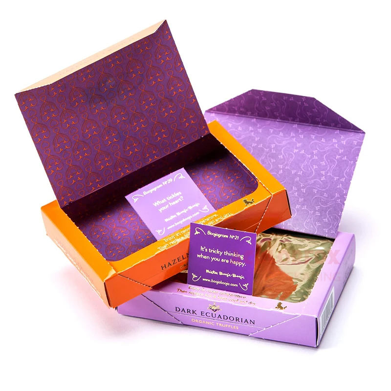 Custom Novel Design Low Price Chocolate Box Empty Paper Truffle Chocolate Color Packaging Boxes