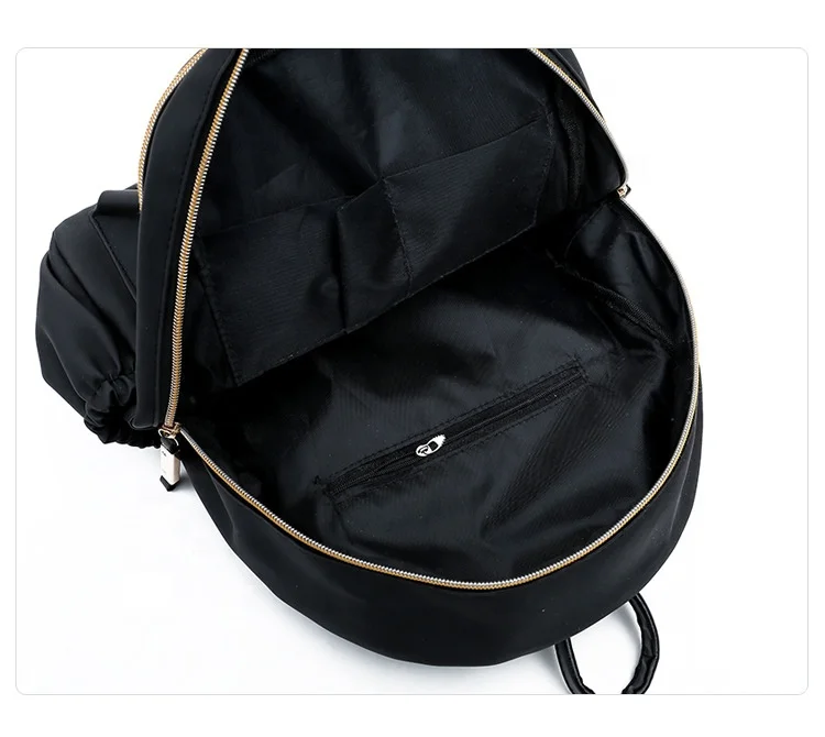 Custom Simple Waterproof Oxford Cloth Student School Bag Casual College Satchel Female Woman Backpack With Anti Theft Pocket