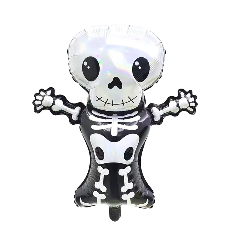 2023 New Halloween Ghost Balloon Standing Cartoon Sweet Death Person Spider Skull Witch Horror Foil Helium Balloon