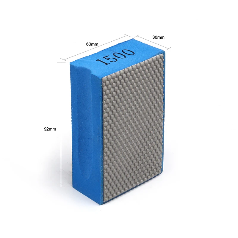 Factory Price Custom 60*92mm Diamond Hand Polishing Sanding Block Pads For stones concrete