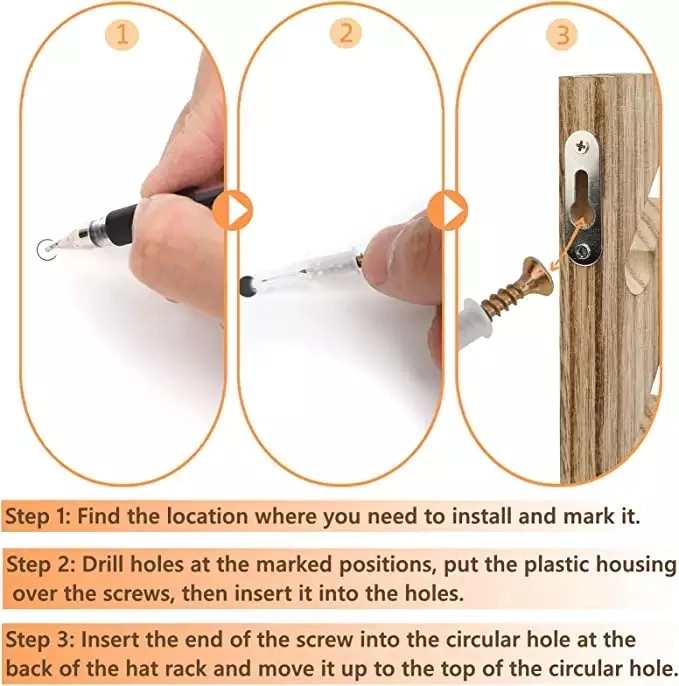 Wooden Hat Racks for Baseball hat for WallMount Baseball hat Organizer Hanger Closet Door Bedroom Entryroom Laundry