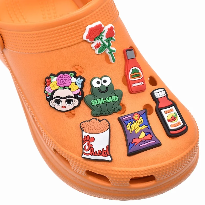 New Arrival PVC Rubber Croc Charms Mexican Inspired Shoe Decoration Wristband Accessories Birthday Party