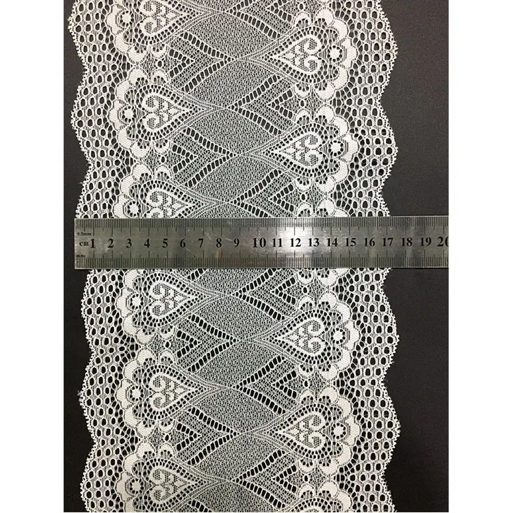 2021 New fashion 6 inches stretch elastane deco lace border trim for lingeries 15cm