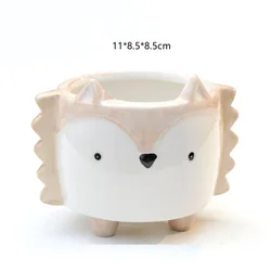 cute cartoon animal corgi shaped ceramic succulent cactus flower plant pot planter for home garden office desktop decorative