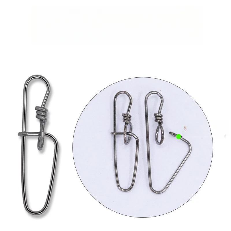 Wholesale Trolling Snap Fishing 0#-7# Stainless Steel Spinning Snap Fishing Connector Double Insurance Inside Lock Snap