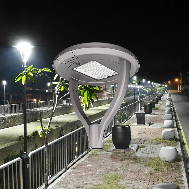 ZGSM ENEC Pole Mounted Post Top Smart Area Street Lighting 100W LED Pole Lights