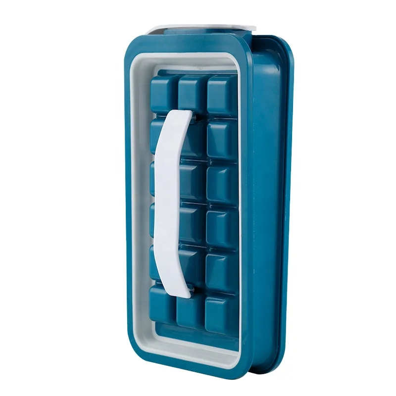 2-в-1 форма кубика льда силикона 18 Сетка Коробка Льда Машина льда