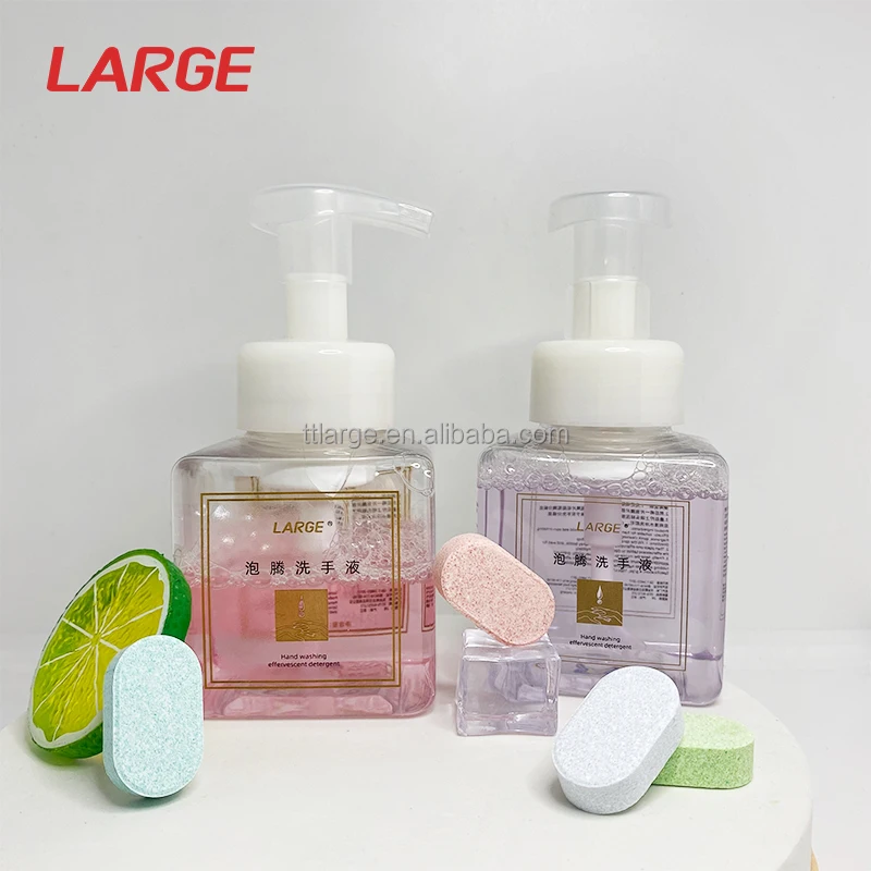 biodegradable Vegan formula Eco high foaming hand soap cleaner tablets effervescent cleaning tablet