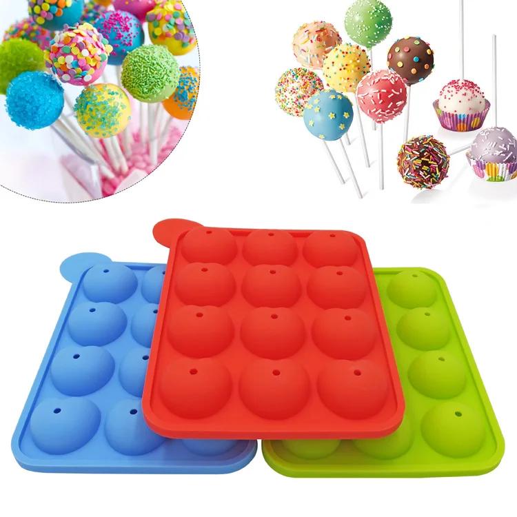 12 Cavity  Silicone Lollipop Molds Candy Chocolate Molds
