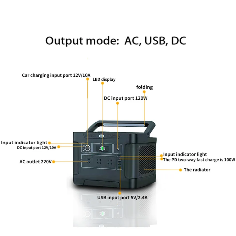 directly factory price push hand solar portable power station 4000w 5000w off-grid solar power system 4kw 5kw home generator