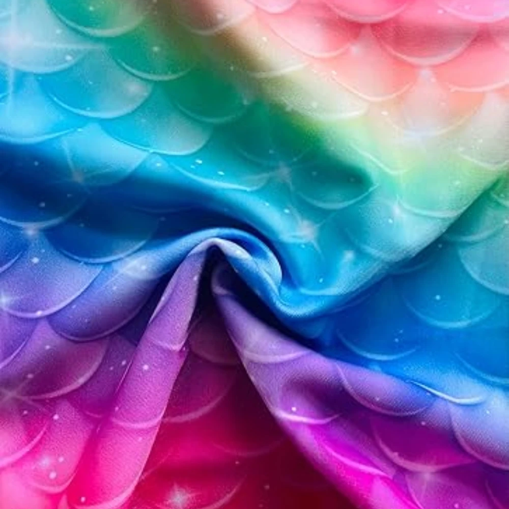 3-Piece Mermaid costume tail swimsuit girl princess skirt swimsuit suit children mermaid suit tail custom print pattern for kids