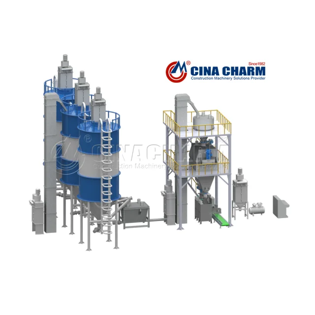 Factory Sale Dry Powder Mortar Production Line Wall Putty Skim Coat Sand Cement Mixer Ceramic Tile Adhesive Manufacturing Plant