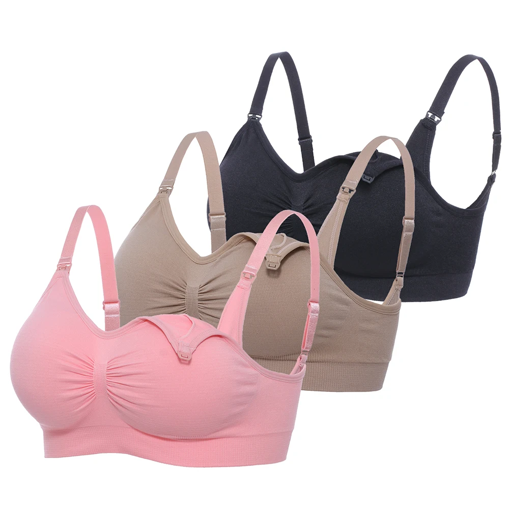 Women Seamless Nursing Support Wirefree Maternity Bra For Pregnancy Breastfeeding