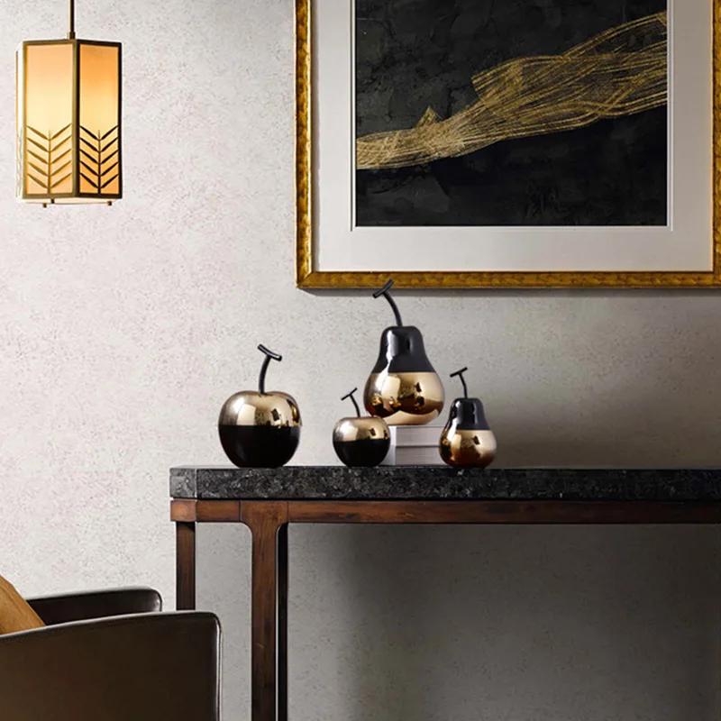 modern home ornament big pear fruit shaped ornaments creative ceramic crafts for living  room porch TV cabinet table decoration