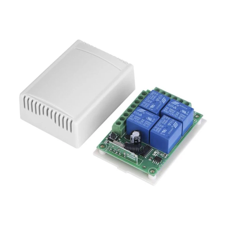 DC 12V 4 Channel RF 433MHz Wireless Remote Control Switch Relay Receiver Module