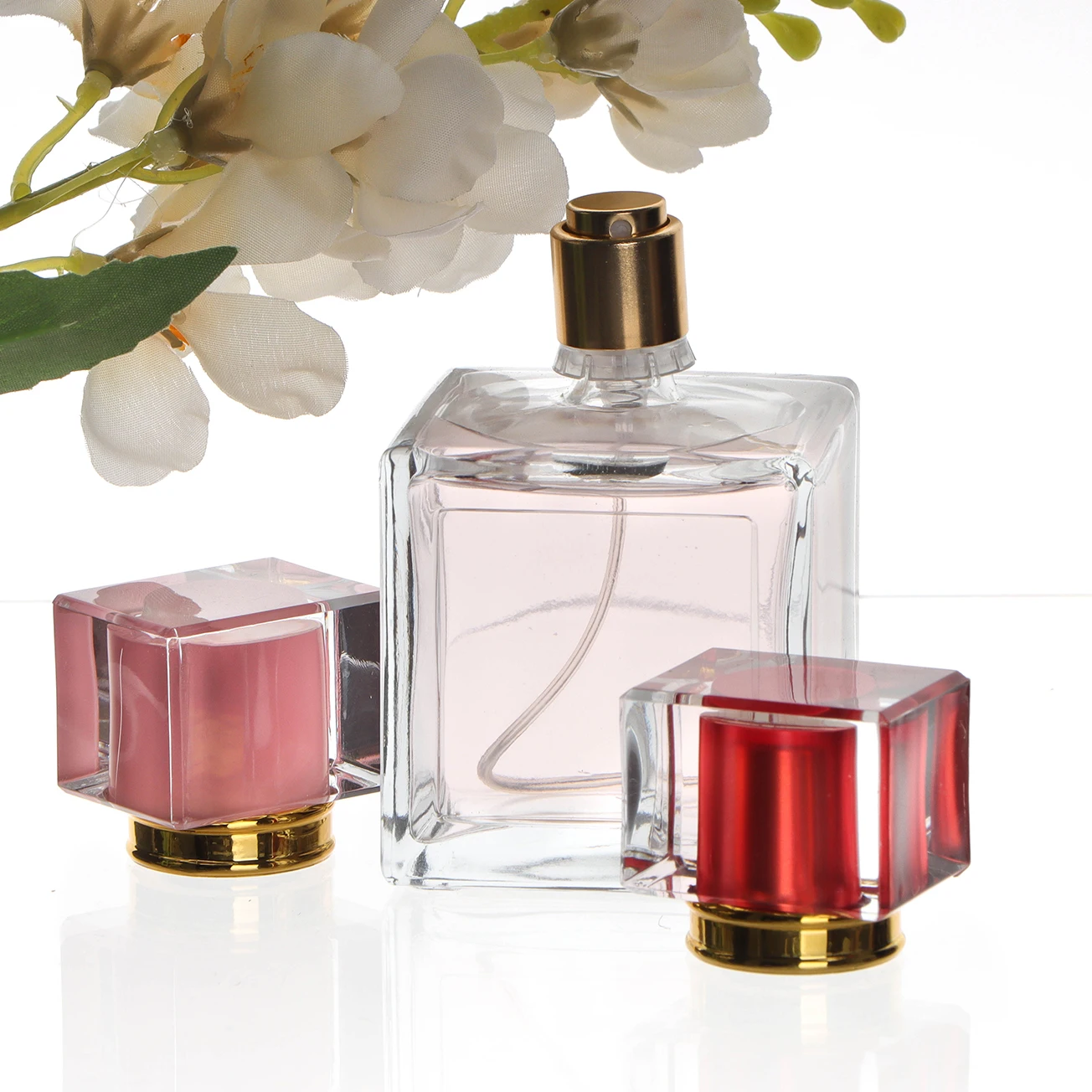 Custom Round Cylinder 50Ml Perfume Bottle Empty Perfume Bottle With Plastic Cap