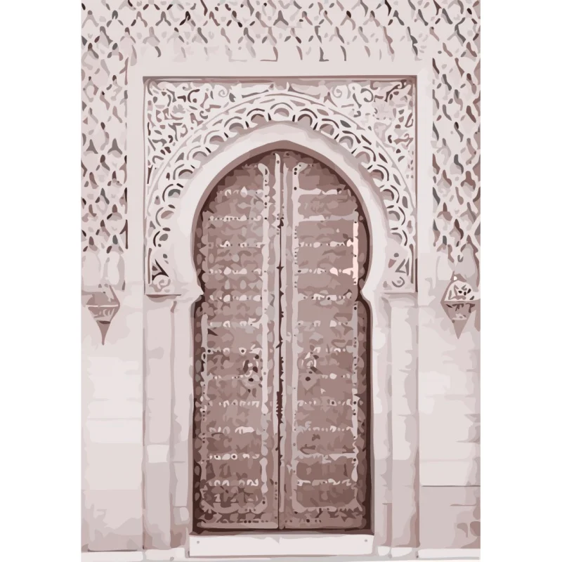 Custom designs DIY painting Landscape village house painting by number kit handmade Pretty Woman oil painting on canvas