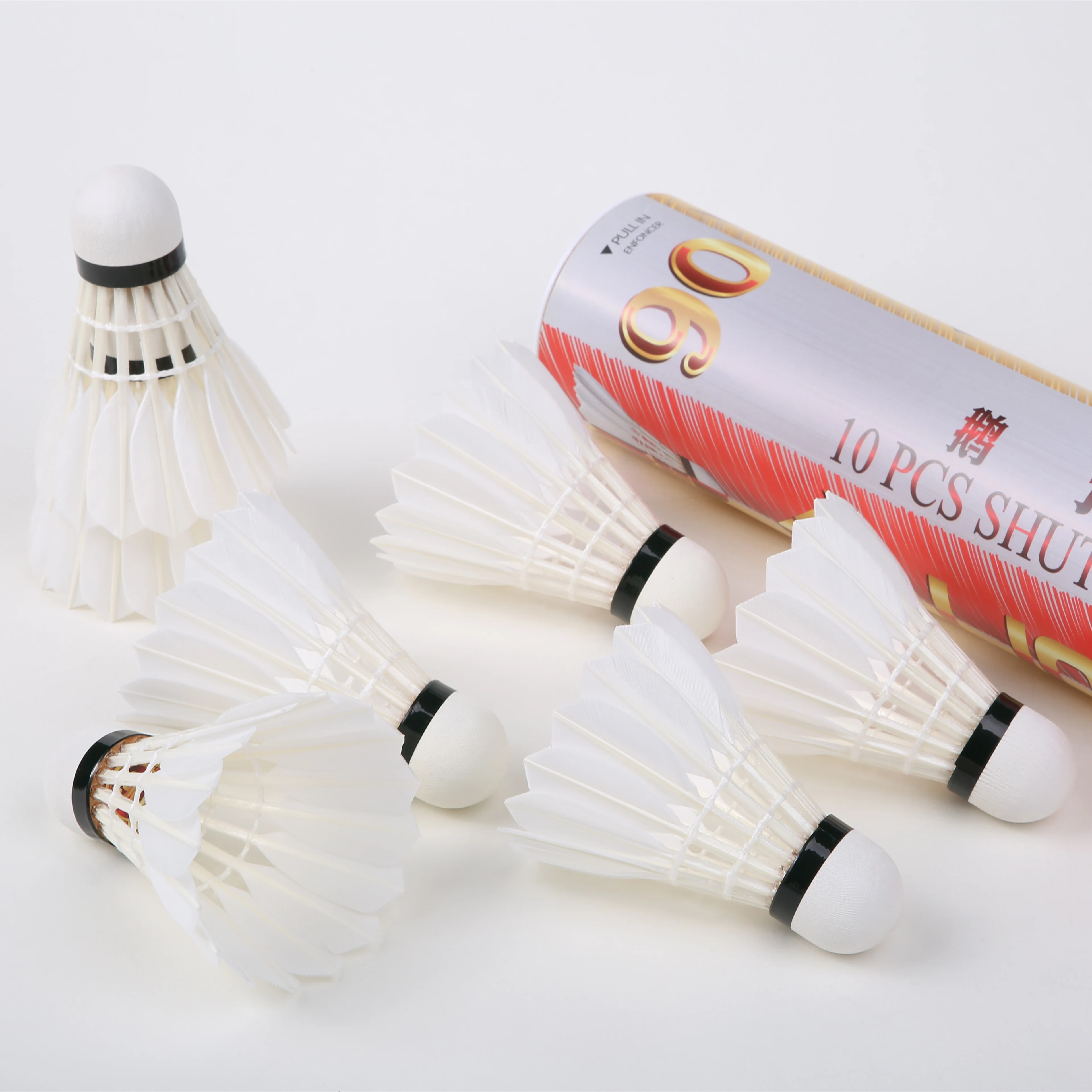 Top Goose Feather Badminton Shuttlecock for tournament approved by BWF the same quality as Yonex AS40 AS50