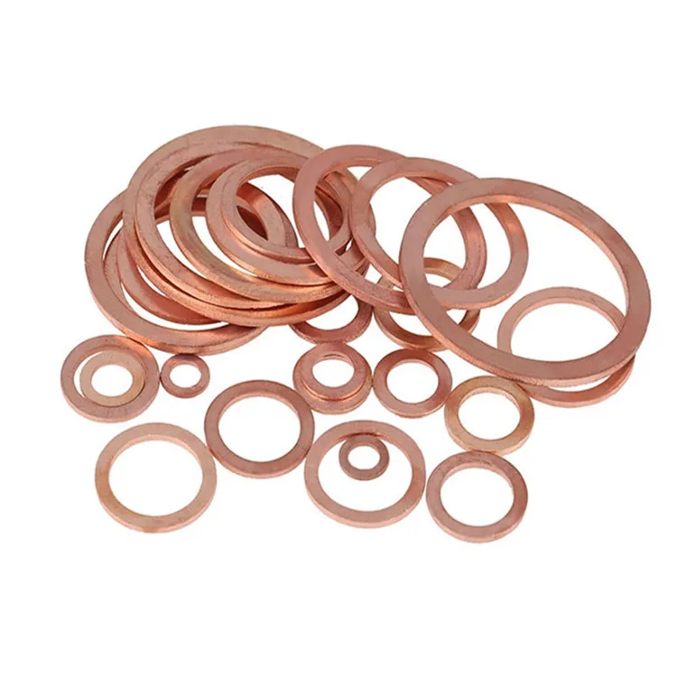 HANA Customized Copper Washer CF Vacuum Fittings Flanges OFHC 2mm Flat Copper Gasket Sealing Ring