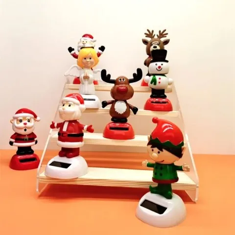 RTS Hot Sale new arrive creative solar swing doll shaking his head Christmas gift car decoration Christmas gifts