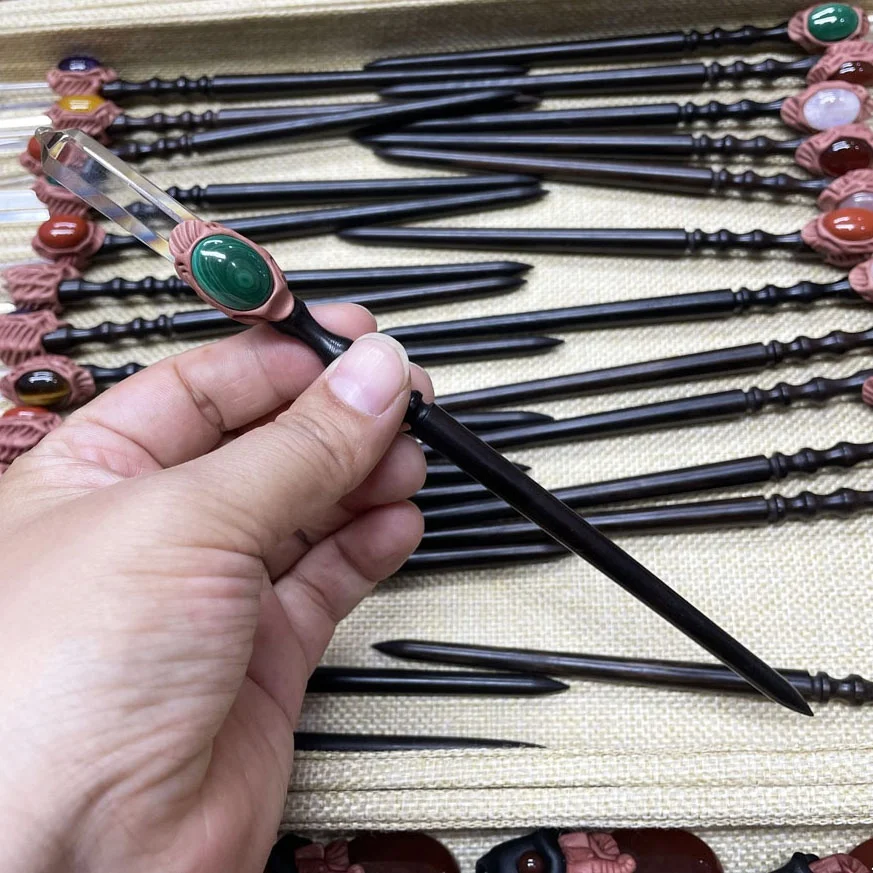 Wholesale Natural Rainbow Fluorite Point Crystal Quartz Magic Scepter