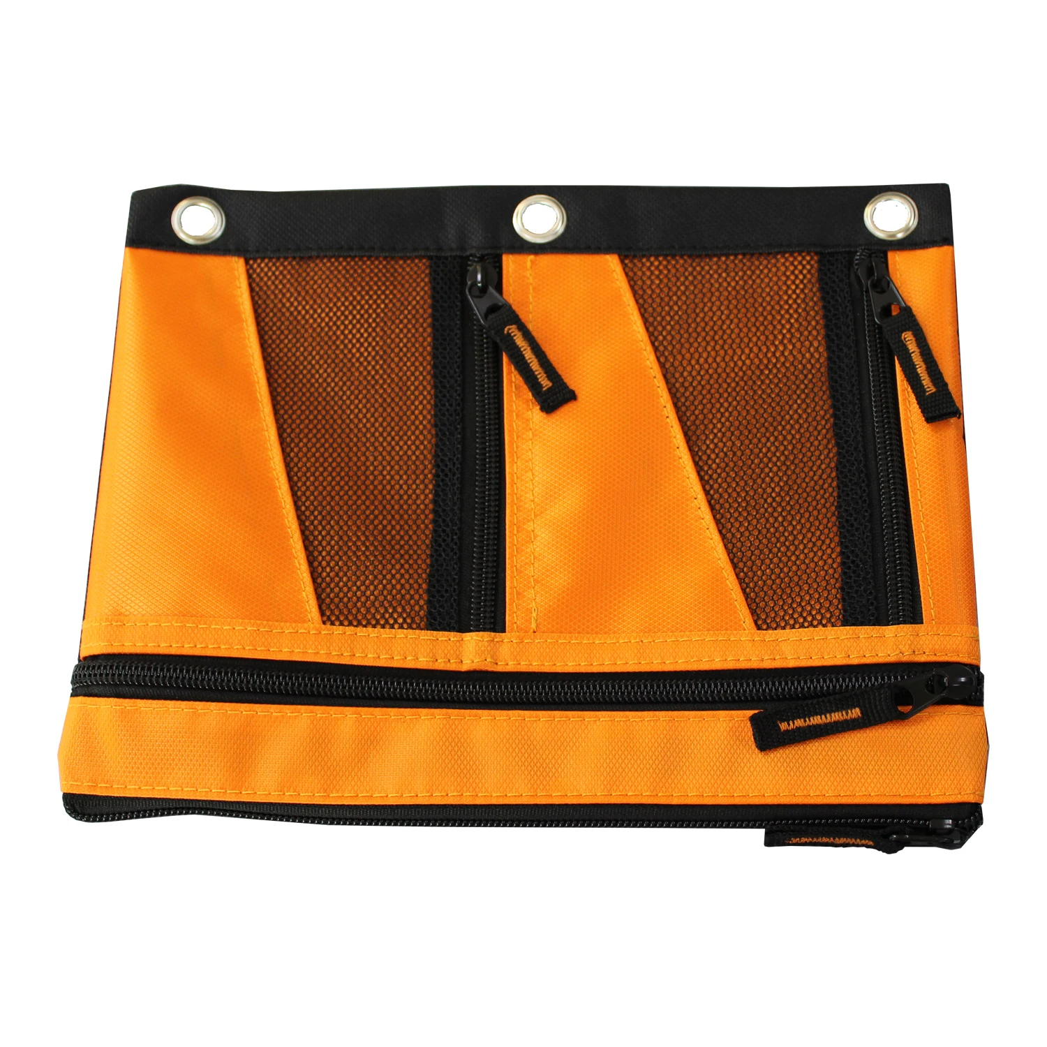 Pencil Pouch with 2 Pockets, Fits 3 Ring Binder Zippered Pocket, multi-pocket  Mesh Window pencil bag pencil bag