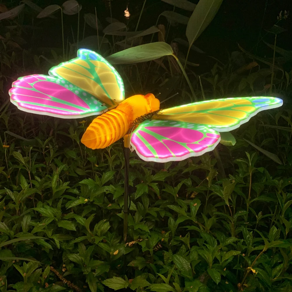Momovalley magical butterfly nights colorful led butterfly decor enhances outdoor waterproof lighting creating garden ambiance