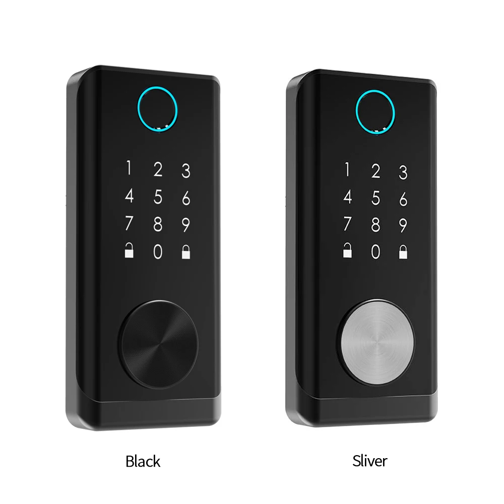Wifi biometric keyless touch keyboard waterproof design costom deadbolt lock glass outdoor nfc smart lock