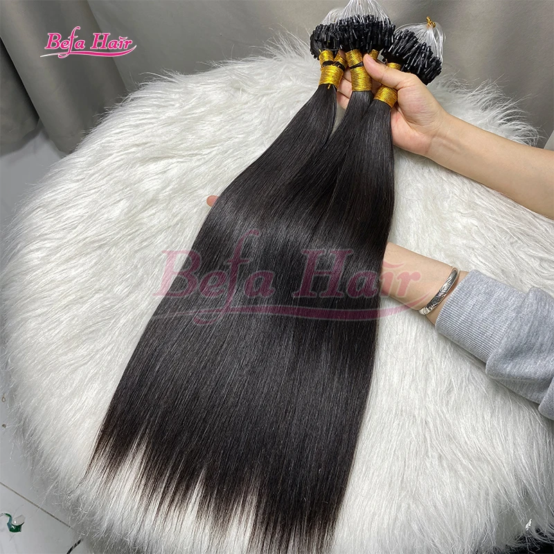 brazilian micro ring loop hair extensions raw virgin cuticle aligned Human Hair kinky Straight micro ring hair extensions